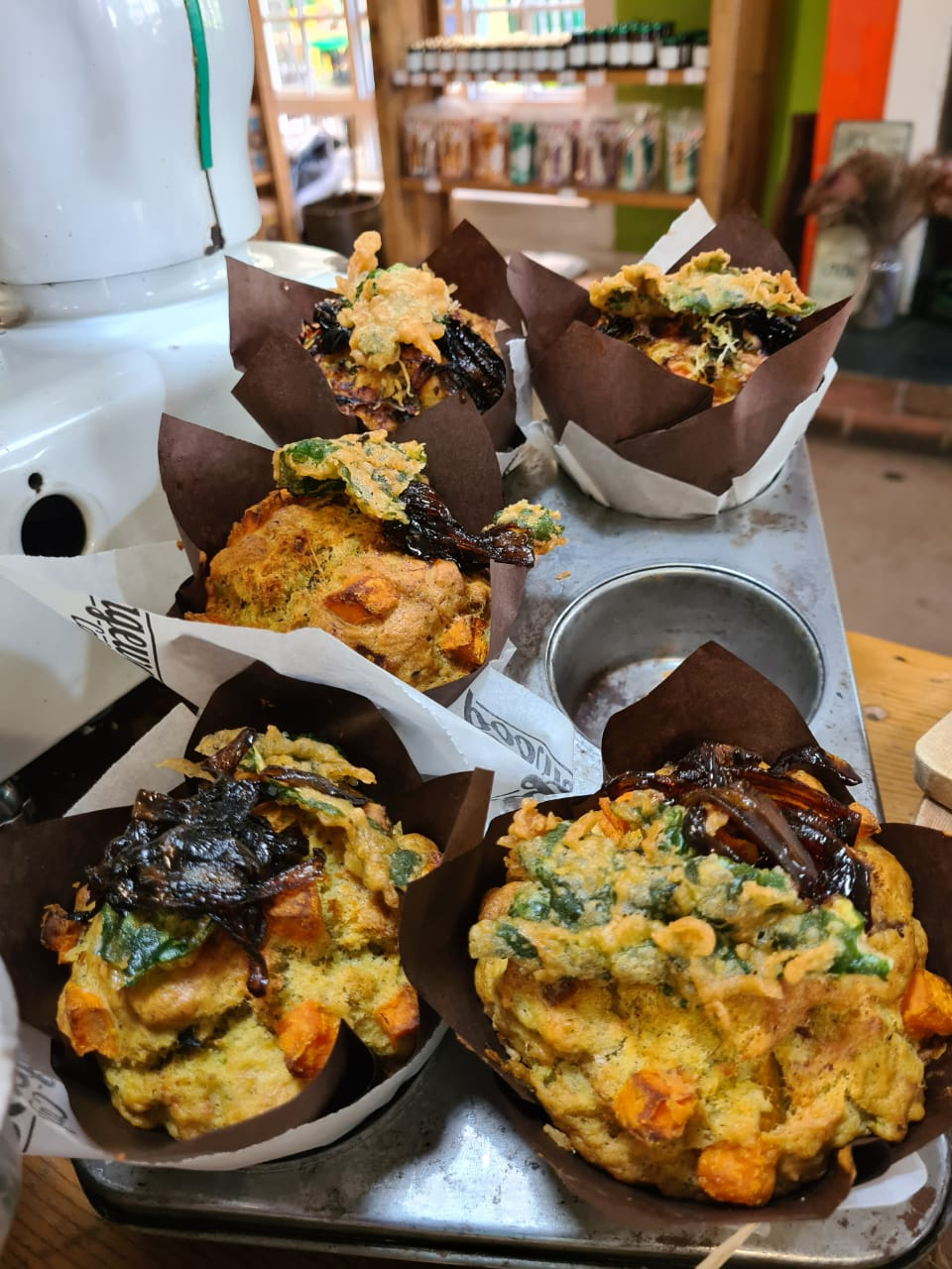 Creamed Spinach, Feta & Mushroom Muffins Sagewood Cafe